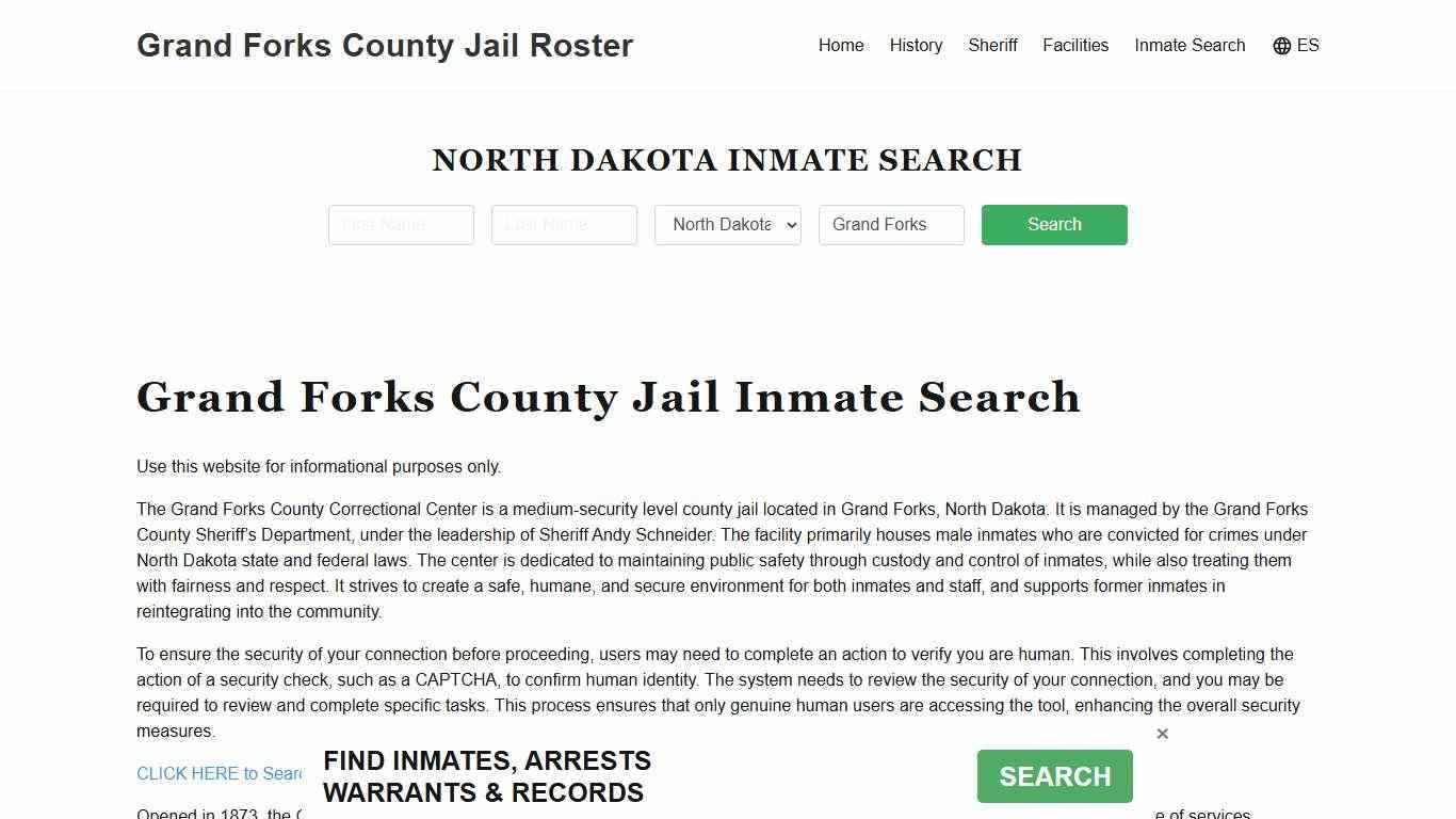 Grand Forks County Jail Roster Lookup, ND, Inmate Search